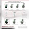 Service Caster 4 Inch Green Poly on Cast Iron Swivel Caster Set with Roller Bearings 2 Brakes SCC-35S420-PUR-GB-2-SLB-2 - alternate 4